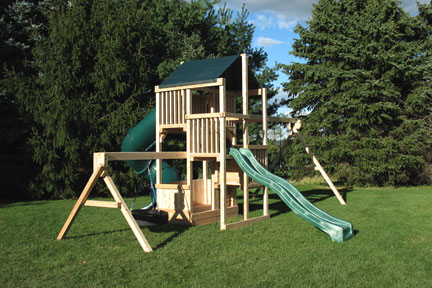 Super Quad Cedar Swing Set