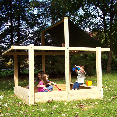 Cedar Sandbox with Kids