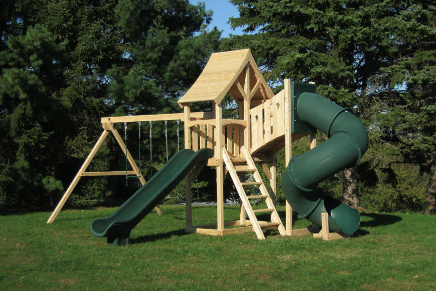 Swing Set Rock Wall