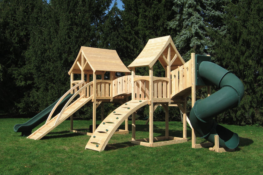 Cedar Swing Sets The Majestic Double Play Set