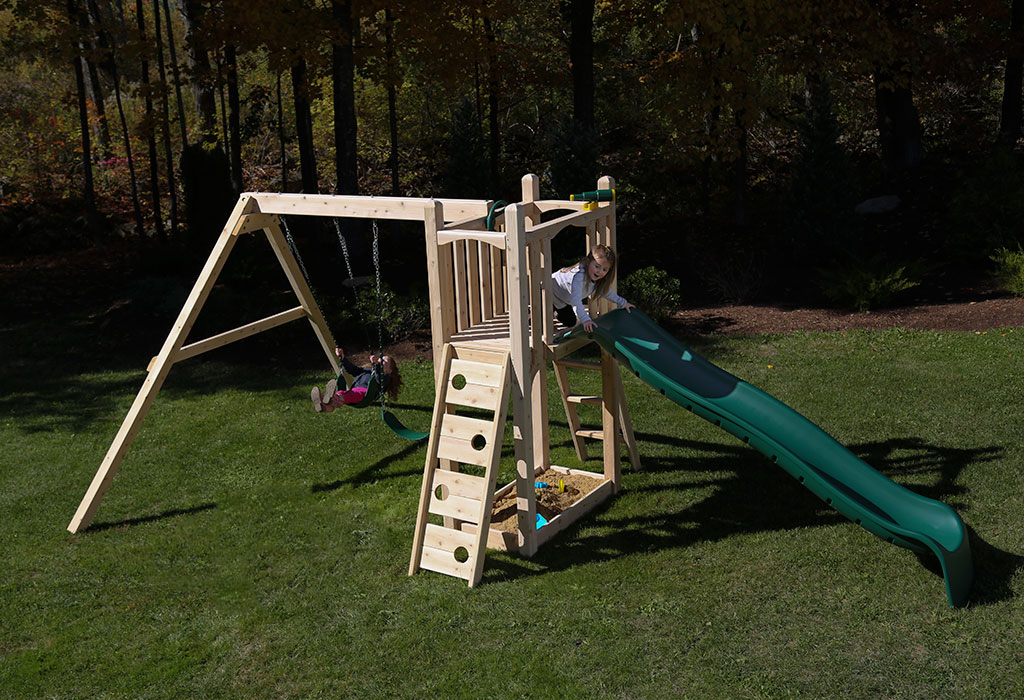 Cedar Swing Sets Kits Wonder Play Set Three