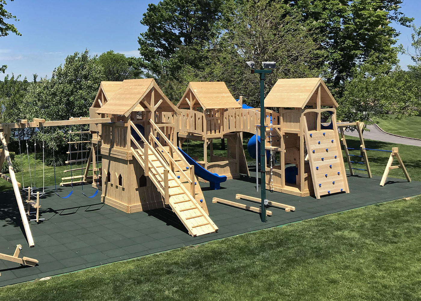 Canterbury swing set connected with bridge in Fredonm NJ