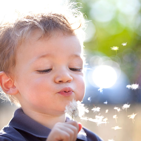 Child wishing for a great playground.