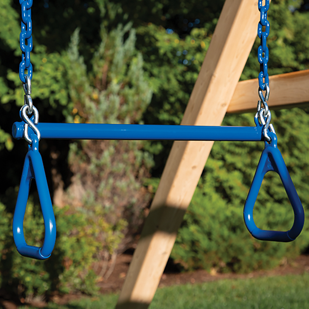 Trapeze swing with handles and Vinyl Dipped Chains.