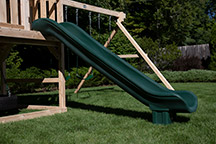 Triumph Play System's green scoop slide for 5 foot deck.