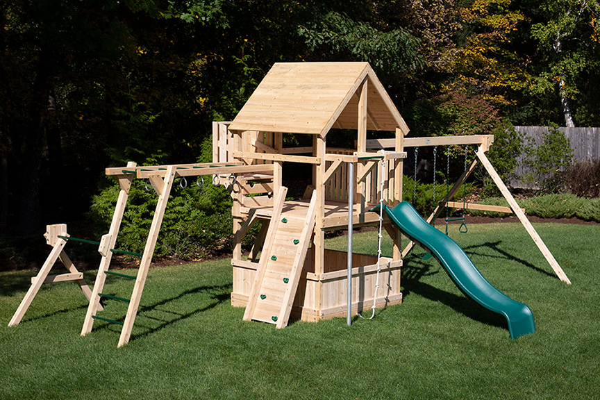 Large swing set with all the options.