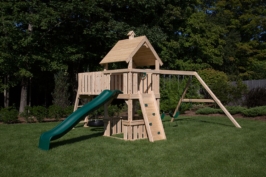 Cedar swing set kit three.