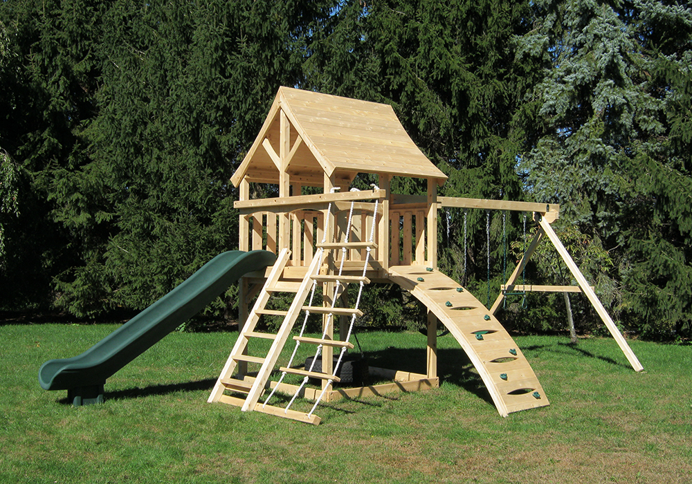climber and swing set